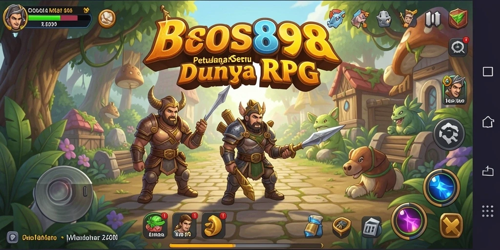 Tampilan gameplay RPG yang seru dan mendebarkan di BOS898.
