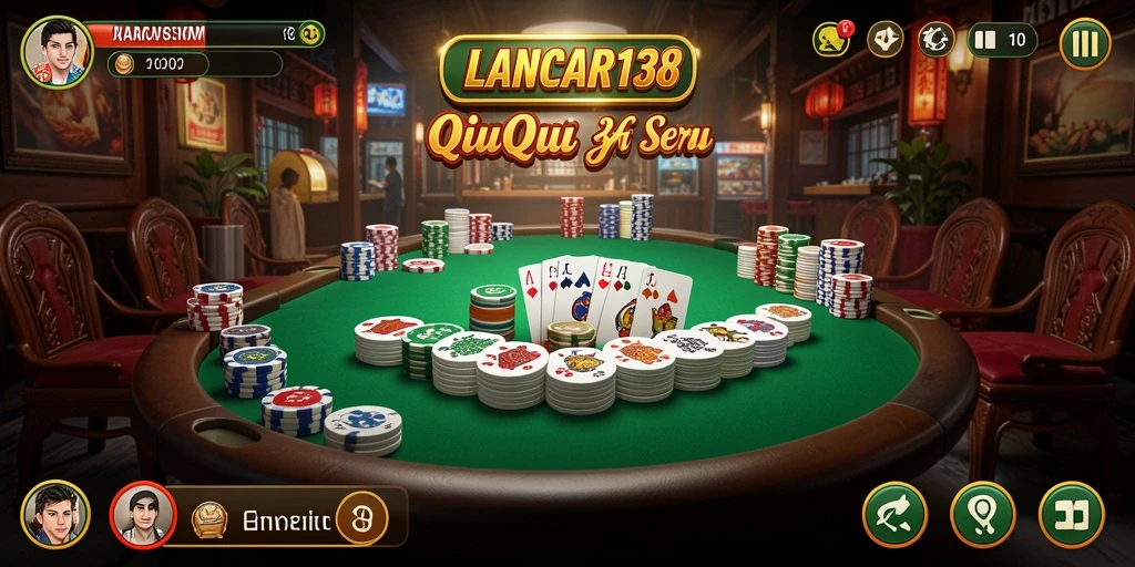 Screenshot LANCAR138 menampilkan gameplay seru permainan QiuQiu.