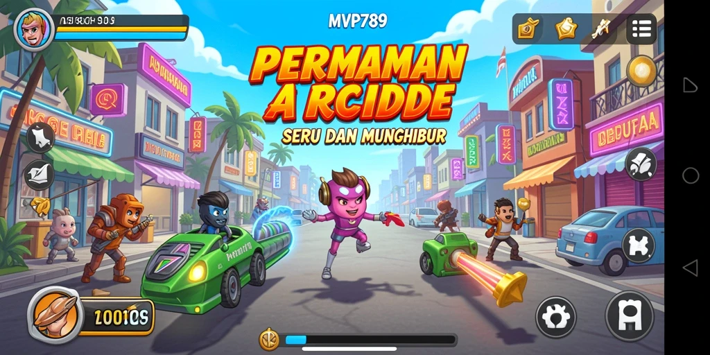 Tampilan gameplay menegangkan dari permainan Arcade MVP789.
