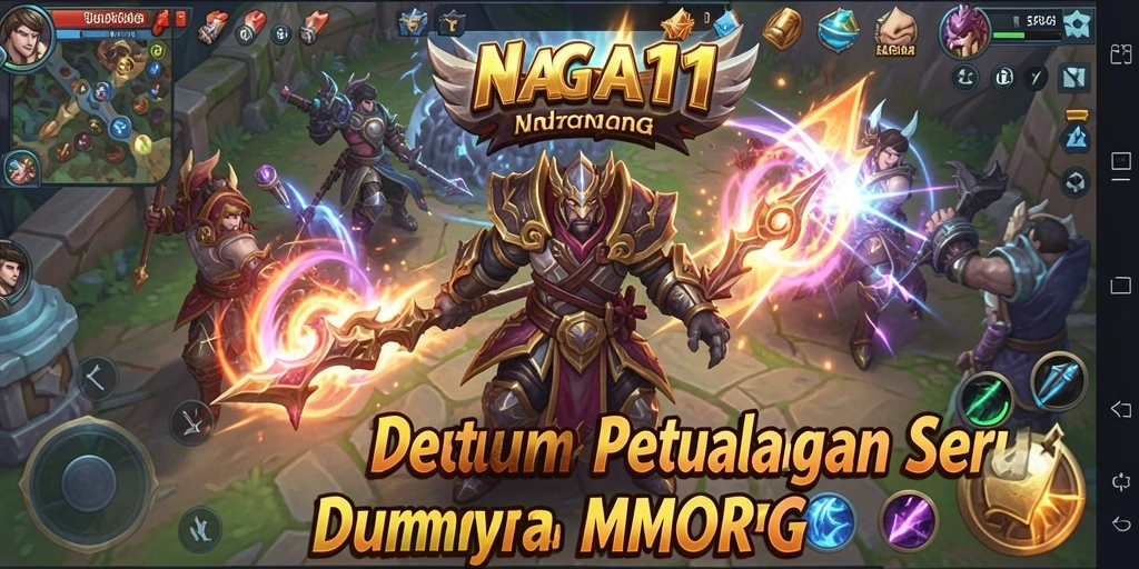 Gameplay NAGA11 menampilkan aksi pertarungan yang seru dan mendebarkan.