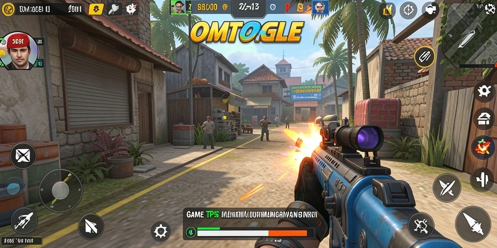 Tampilan gameplay seru dari OMTOGEL yang menunjukkan aksi TPS.