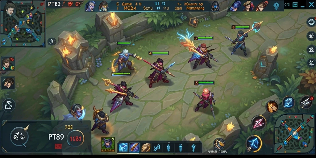 Tangkapan layar gameplay PT89 menunjukkan pertempuran mendebarkan tim.