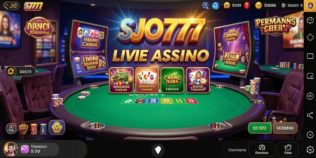 Tampilan gameplay SJO777 yang mendebarkan dan interaktif di Live Casino.