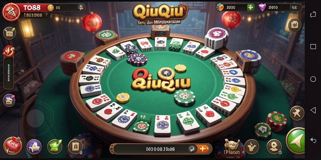 Screenshot utama TO88 yang menampilkan aksi permainan QiuQiu.
